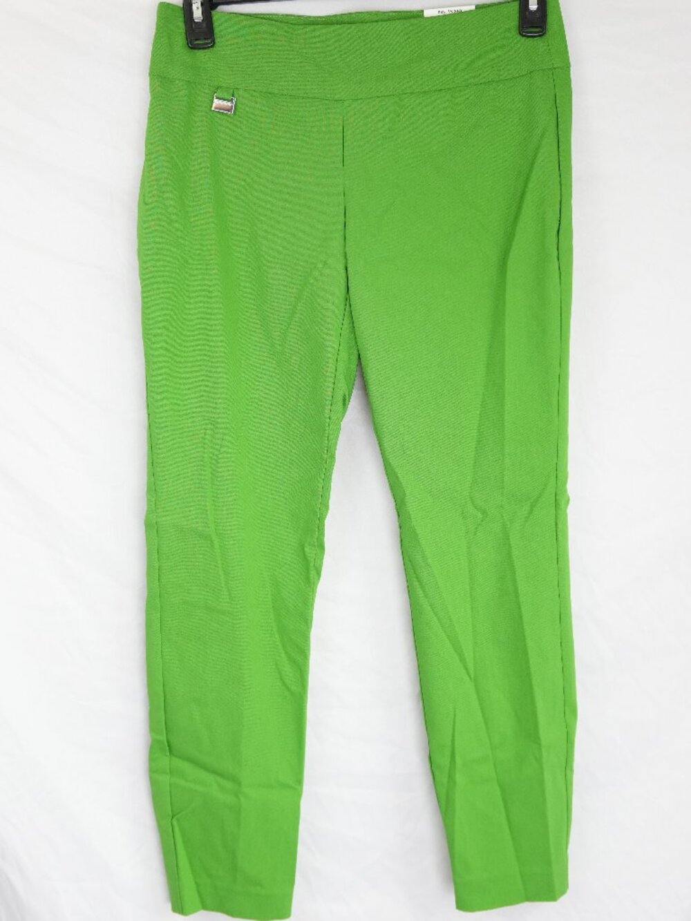NWT Alfani Pull On Tummy Control Womens 8P Skinny Pants Green Palm Leaf Stretch